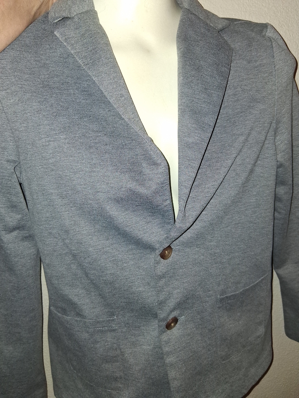 Womens Gray Blazer - Classic Two-Button Jacket Sz 14 Petite
